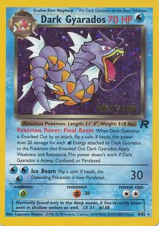 Dark Gyarados (8/82) (Prerelease Promo) [Team Rocket Unlimited] | North Game Den