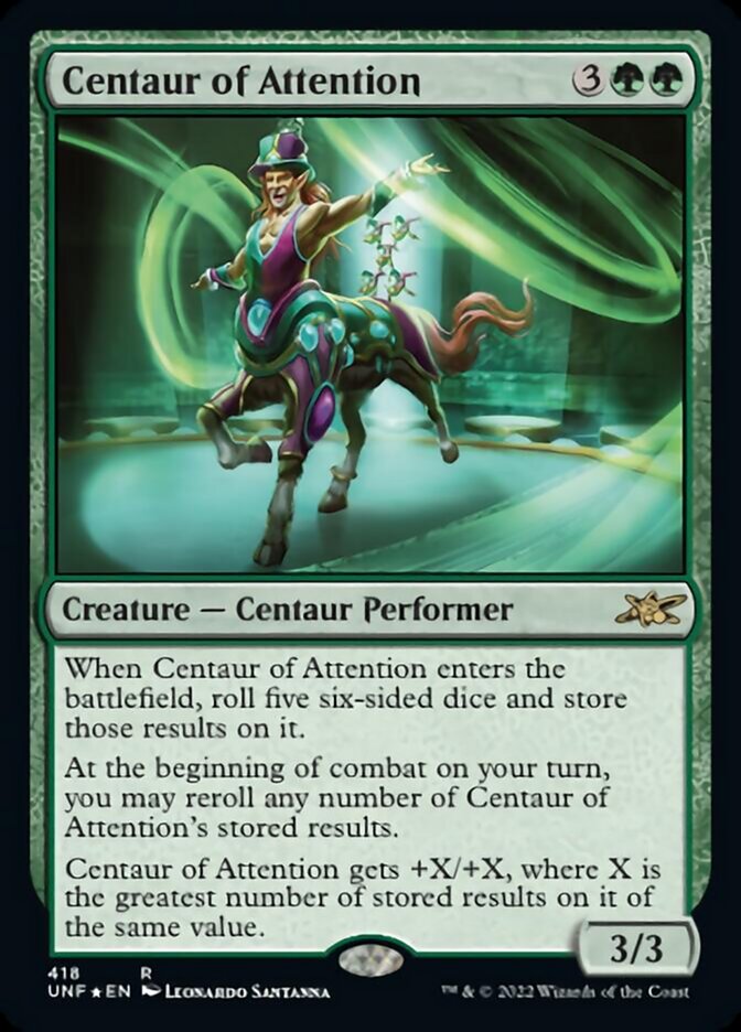 Centaur of Attention (Galaxy Foil) [Unfinity] | North Game Den