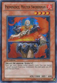 Prominence, Molten Swordsman [HA05-EN010] Super Rare | North Game Den