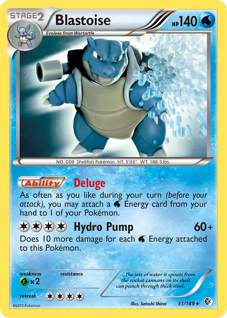 Blastoise (31/149) (Theme Deck Exclusive) [Black & White: Boundaries Crossed] | North Game Den