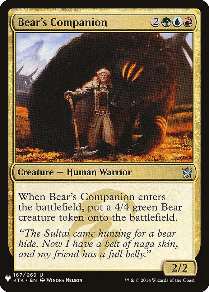 Bear's Companion [Mystery Booster] | North Game Den