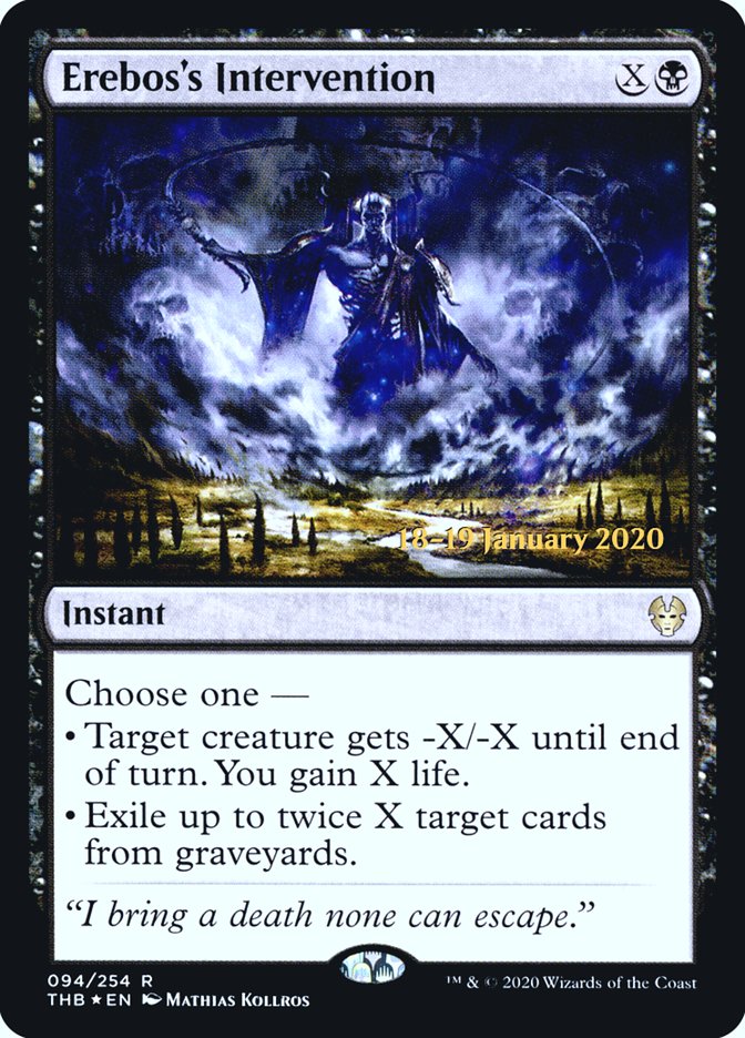 Erebos's Intervention [Theros Beyond Death Prerelease Promos] | North Game Den