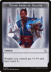 Treasure (20) // Teferi Akosa of Zhalfir Emblem Double-Sided Token [March of the Machine Tokens] | North Game Den