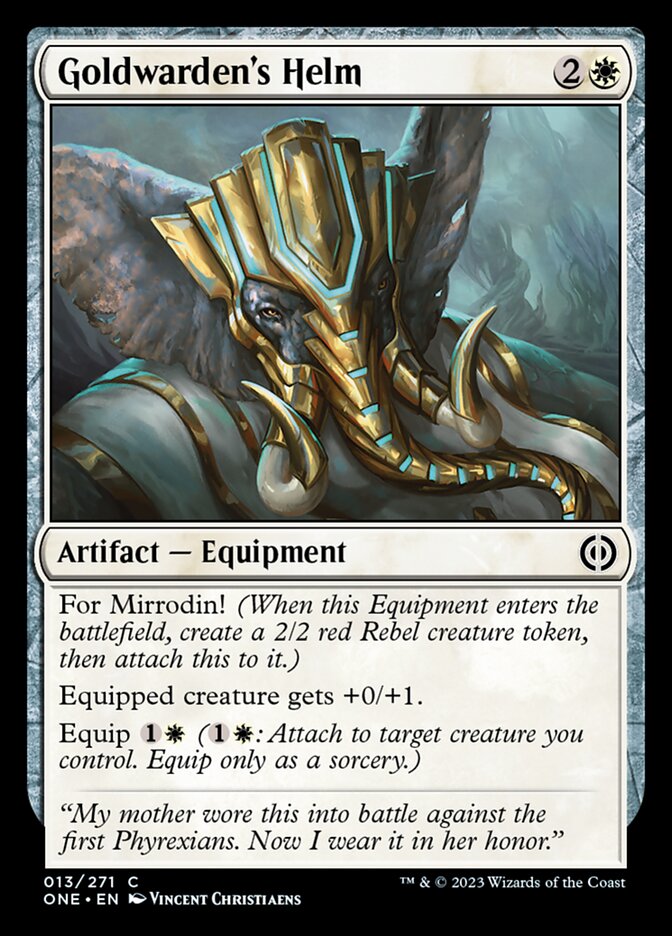 Goldwarden's Helm [Phyrexia: All Will Be One] | North Game Den