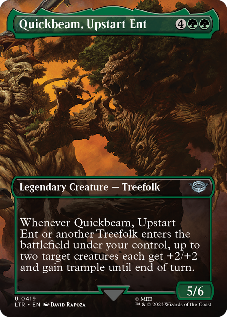 Quickbeam, Upstart Ent (Borderless Alternate Art) [The Lord of the Rings: Tales of Middle-Earth] | North Game Den