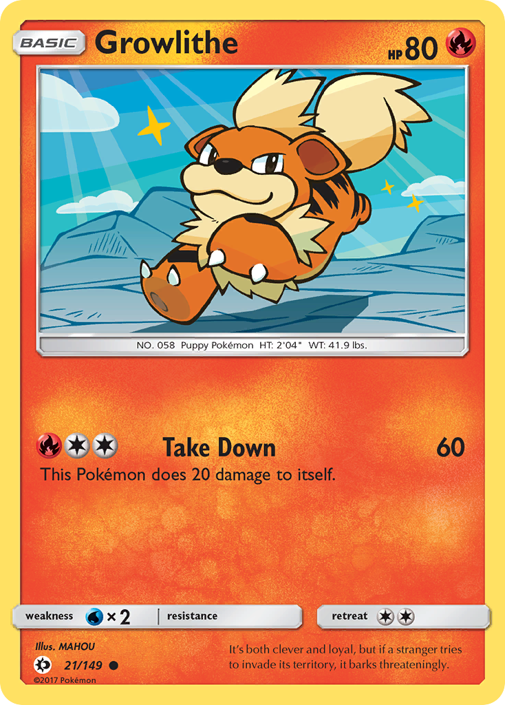 Growlithe (21/149) [Sun & Moon: Base Set] | North Game Den