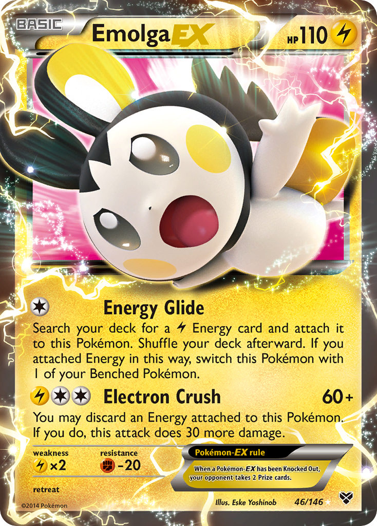 Emolga EX (46/146) [XY: Base Set] | North Game Den