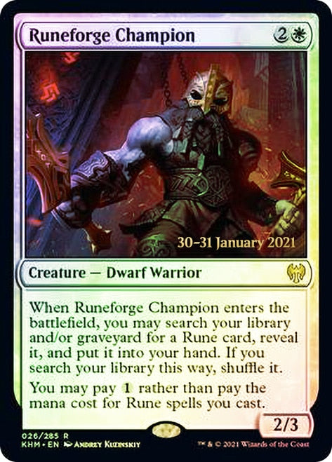 Runeforge Champion  [Kaldheim Prerelease Promos] | North Game Den