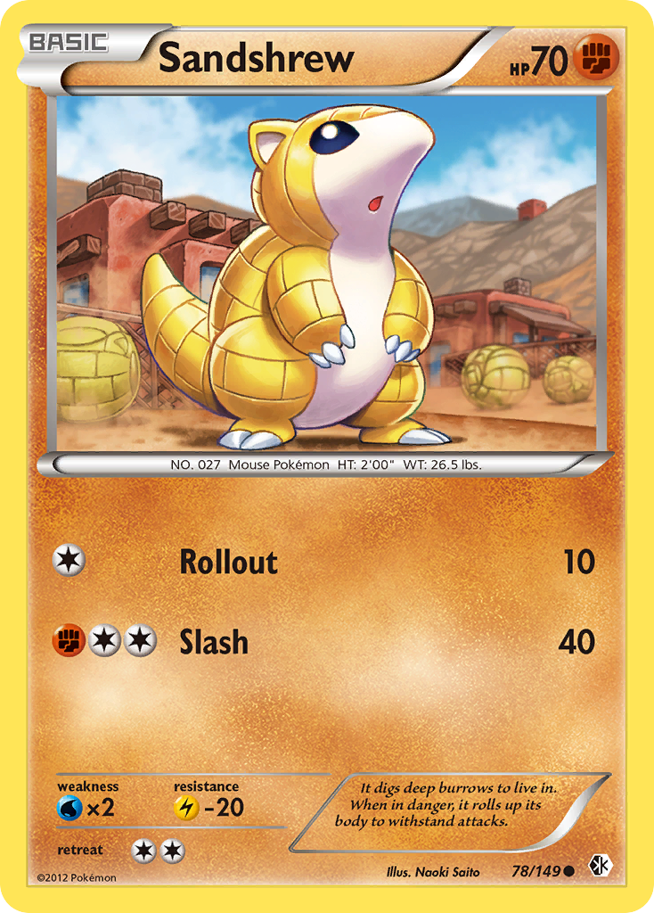 Sandshrew (78/149) [Black & White: Boundaries Crossed] | North Game Den