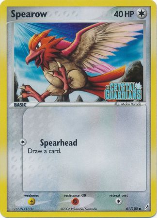 Spearow (61/100) (Stamped) [EX: Crystal Guardians] | North Game Den