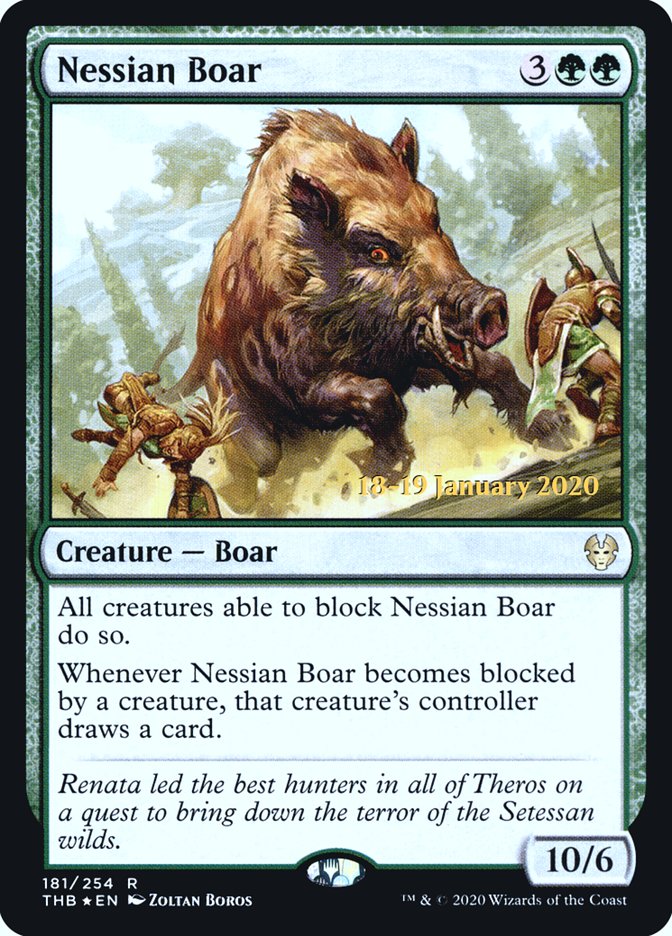 Nessian Boar [Theros Beyond Death Prerelease Promos] | North Game Den