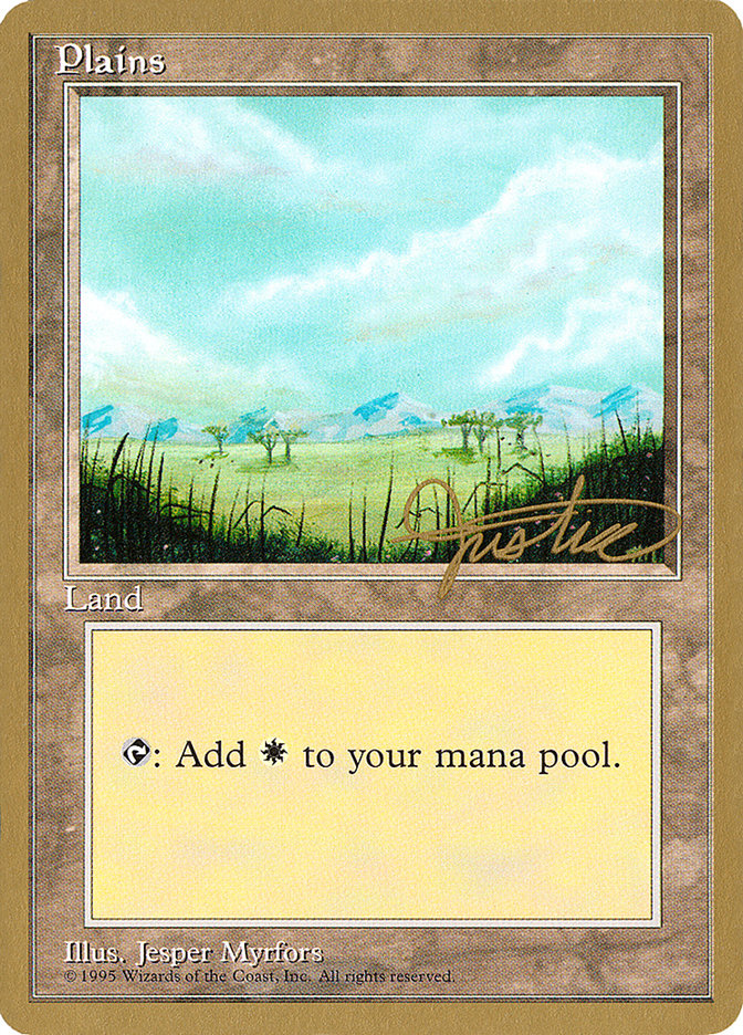 Plains (mj365) (Mark Justice) [Pro Tour Collector Set] | North Game Den