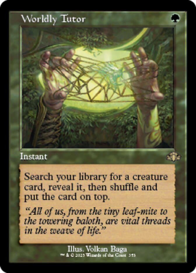 Worldly Tutor (Retro) [Dominaria Remastered] | North Game Den