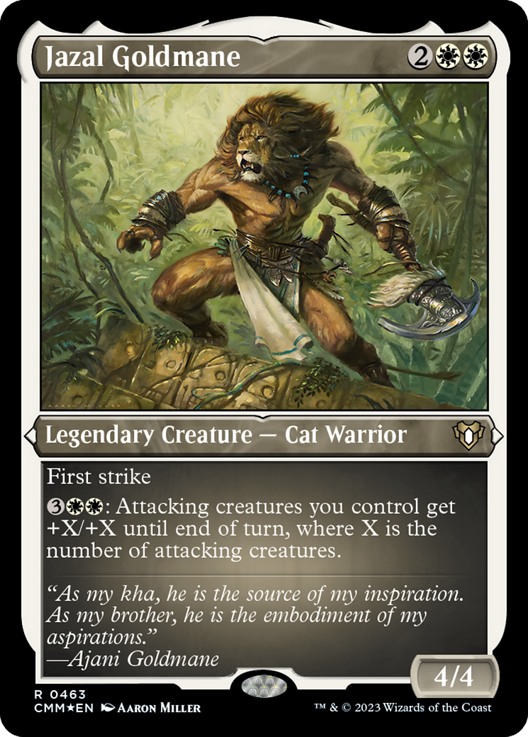 Jazal Goldmane (Foil Etched) [Commander Masters] | North Game Den