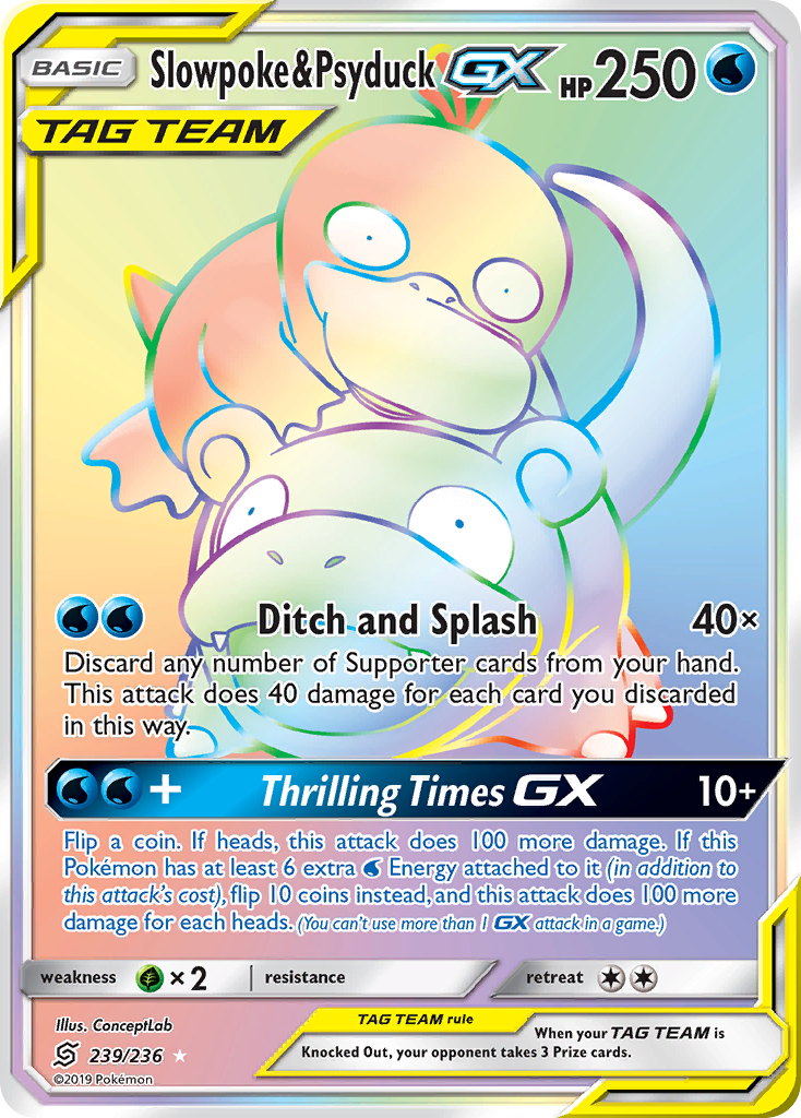 Slowpoke & Psyduck GX (239/236) [Sun & Moon: Unified Minds] | North Game Den