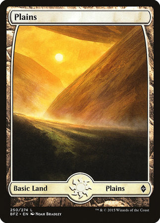 Plains (250) - Full Art [Battle for Zendikar] | North Game Den