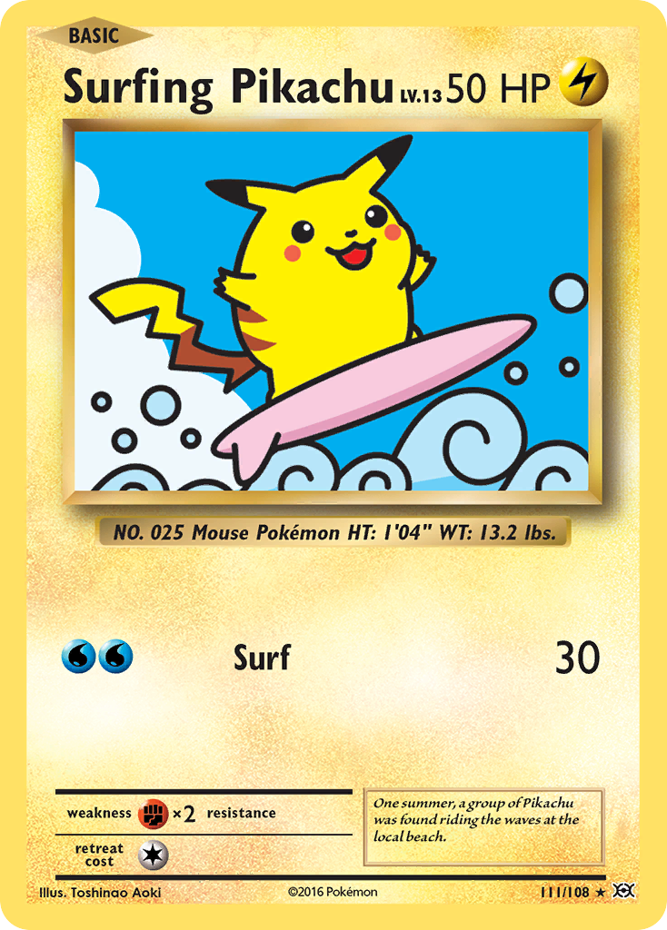 Surfing Pikachu (111/108) [XY: Evolutions] | North Game Den