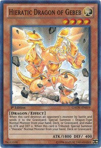 Hieratic Dragon of Gebeb [GAOV-EN019] Super Rare | North Game Den