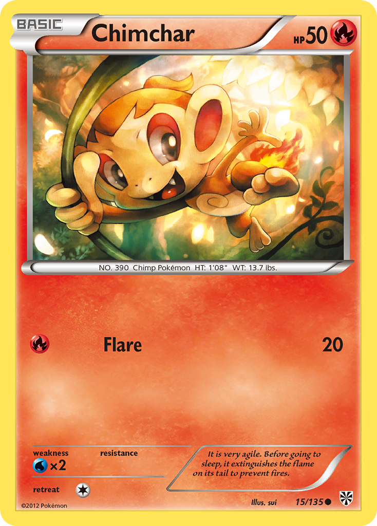 Chimchar (15/135) [Black & White: Plasma Storm] | North Game Den