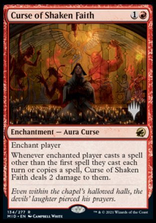 Curse of Shaken Faith (Promo Pack) [Innistrad: Midnight Hunt Promos] | North Game Den