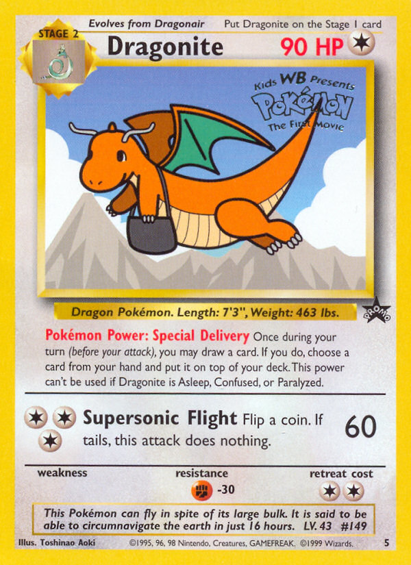 Dragonite (5) [Wizards of the Coast: Black Star Promos] | North Game Den