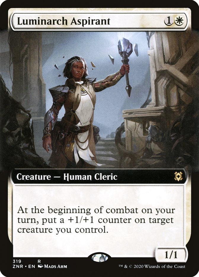 Luminarch Aspirant (Extended Art) [Zendikar Rising] | North Game Den