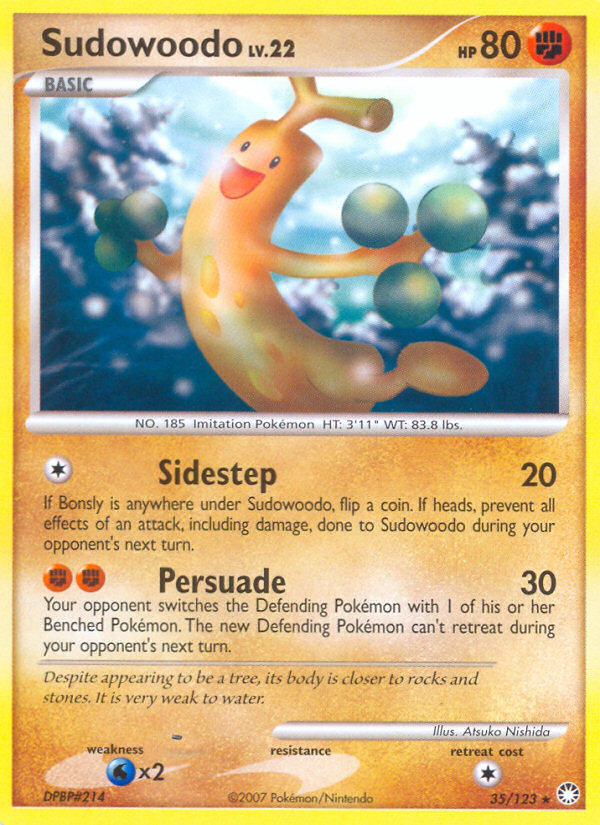 Sudowoodo (35/123) [Diamond & Pearl: Mysterious Treasures] | North Game Den