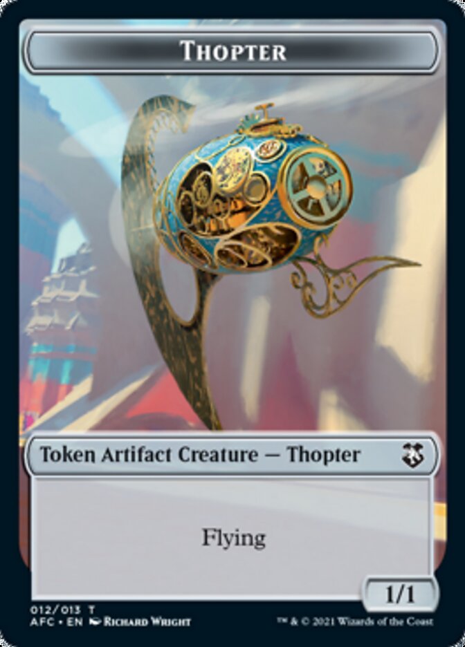 Thopter // Treasure Double-sided Token [Dungeons & Dragons: Adventures in the Forgotten Realms Commander Tokens] | North Game Den
