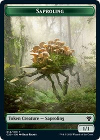 Saproling // Treasure Double-sided Token [Commander 2020 Tokens] | North Game Den