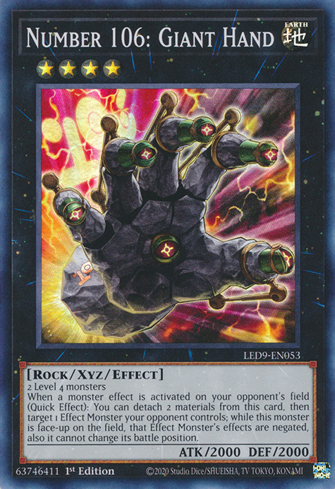 Number 106: Giant Hand [LED9-EN053] Super Rare | North Game Den