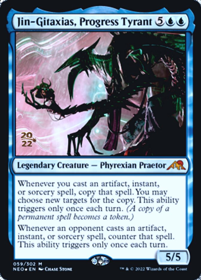 Jin-Gitaxias, Progress Tyrant [Kamigawa: Neon Dynasty Prerelease Promos] | North Game Den