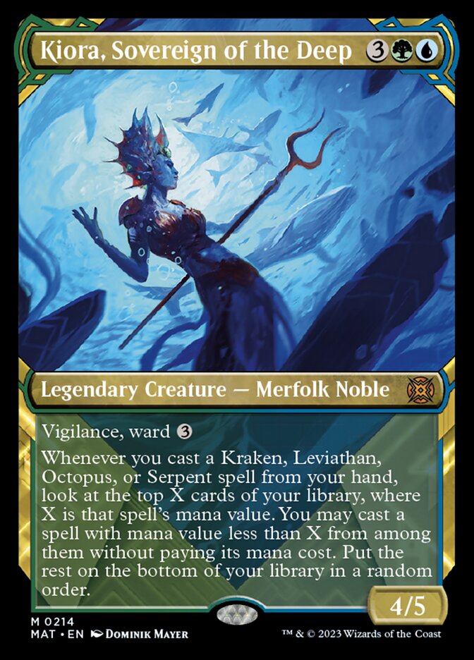 Kiora, Sovereign of the Deep (Showcase Halo Foil) [March of the Machine: The Aftermath] | North Game Den