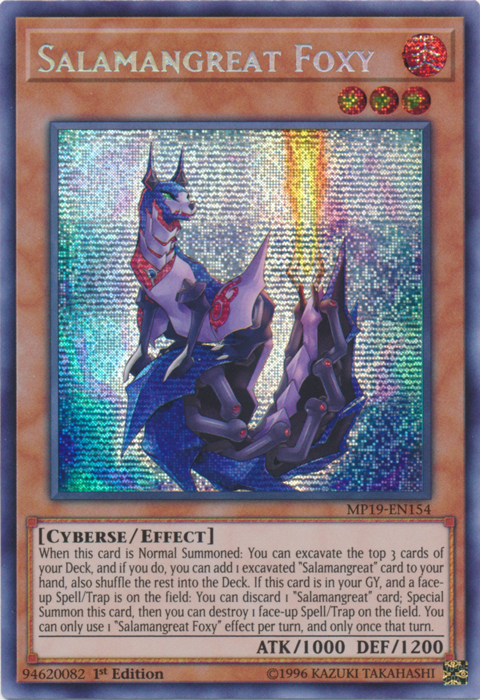 Salamangreat Foxy [MP19-EN154] Prismatic Secret Rare | North Game Den