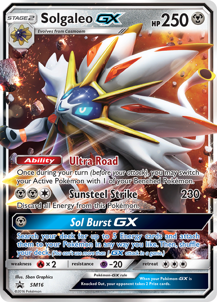 Solgaleo GX (SM16) [Sun & Moon: Black Star Promos] | North Game Den