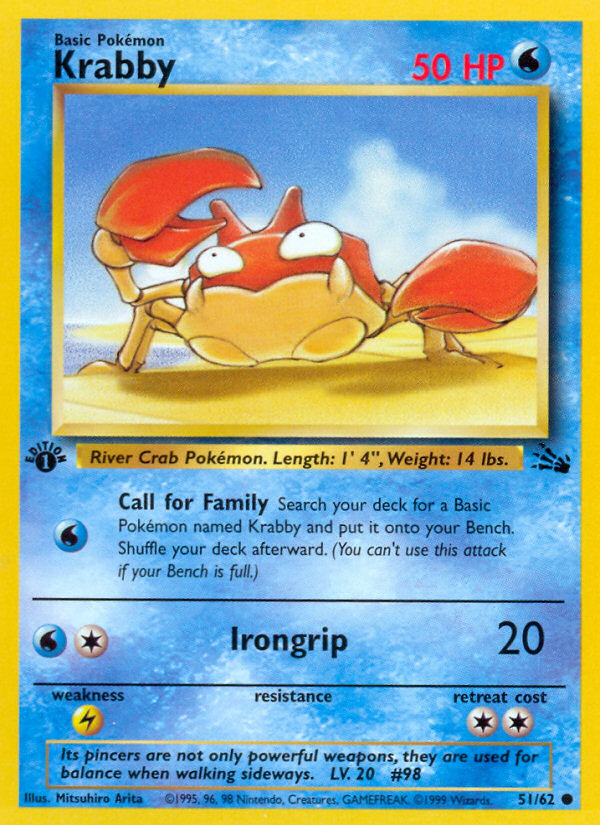 Krabby (51/62) [Fossil 1st Edition] | North Game Den