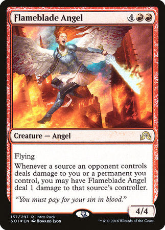 Flameblade Angel [Shadows over Innistrad Promos] | North Game Den