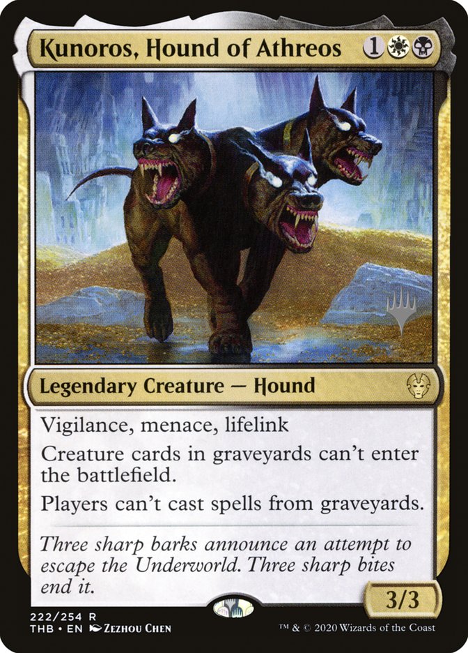 Kunoros, Hound of Athreos (Promo Pack) [Theros Beyond Death Promos] | North Game Den