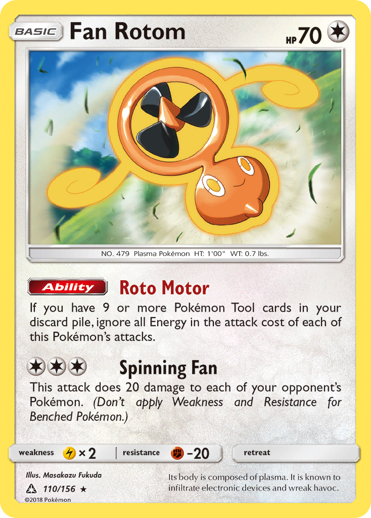 Fan Rotom (110/156) [Sun & Moon: Ultra Prism] | North Game Den