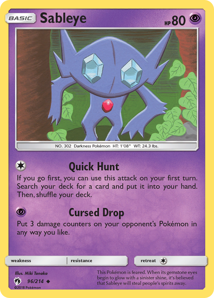 Sableye (96/214) [Sun & Moon: Lost Thunder] | North Game Den