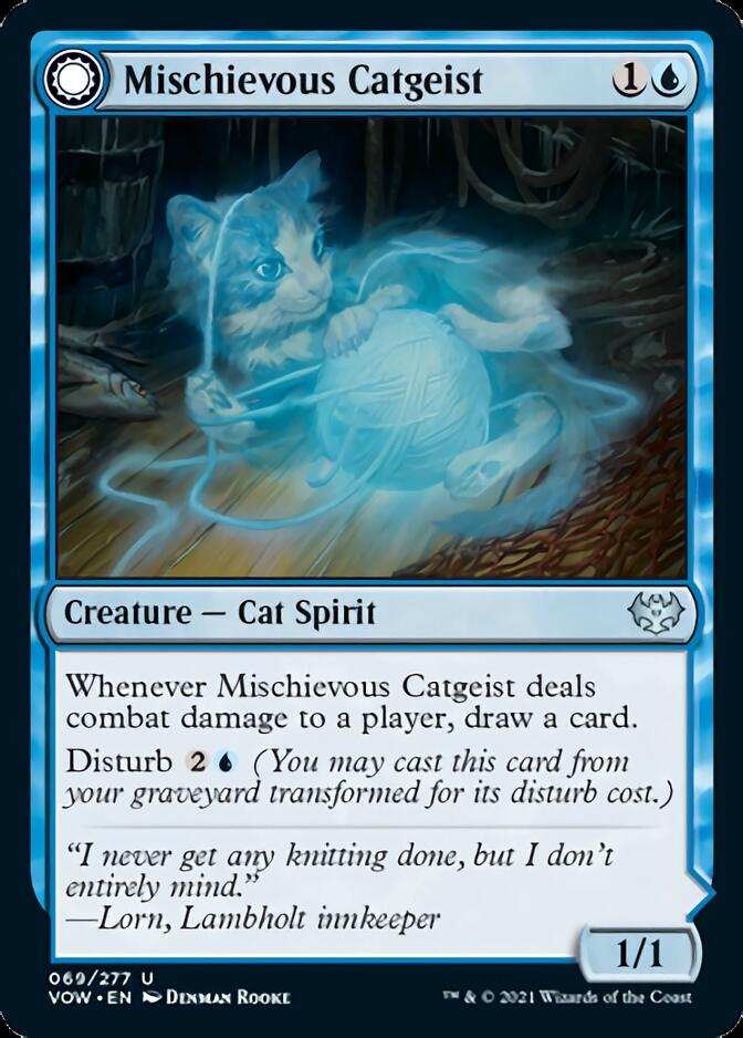 Mischievous Catgeist // Catlike Curiosity [Innistrad: Crimson Vow] | North Game Den