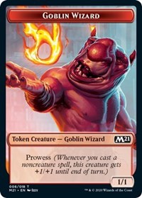 Goblin Wizard // Treasure Double-sided Token [Core Set 2021 Tokens] | North Game Den