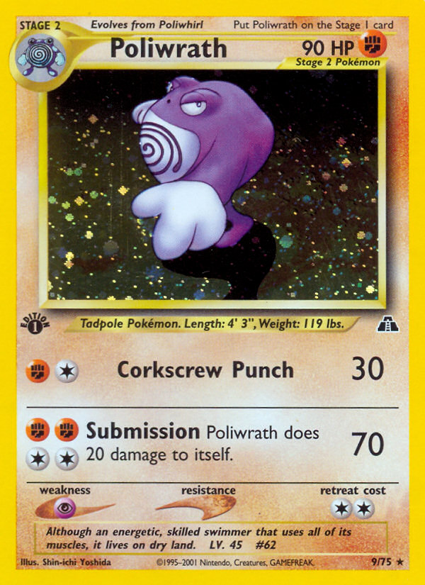 Poliwrath (9/75) [Neo Discovery 1st Edition] | North Game Den