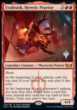 Urabrask, Heretic Praetor (Promo Pack) [Streets of New Capenna Promos] | North Game Den