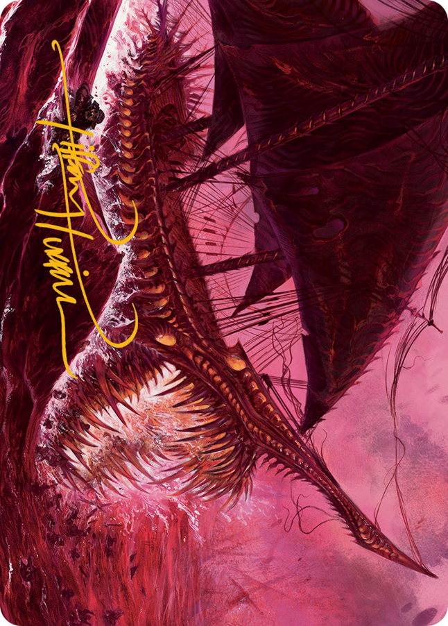 Marauding Dreadship Art Card (Gold-Stamped Signature) [March of the Machine Art Series] | North Game Den