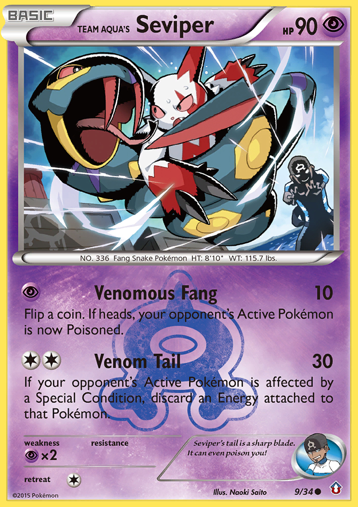 Team Aqua's Seviper (9/34) [XY: Double Crisis] | North Game Den