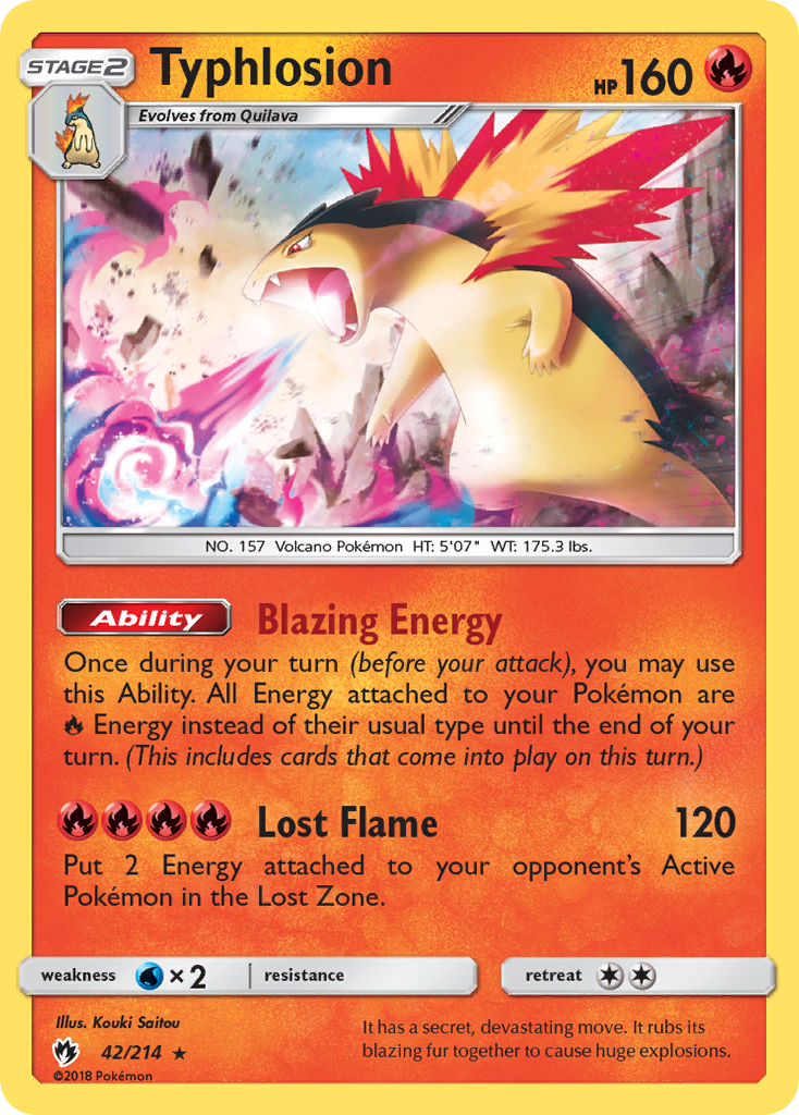 Typhlosion (42/214) [Sun & Moon: Lost Thunder] | North Game Den
