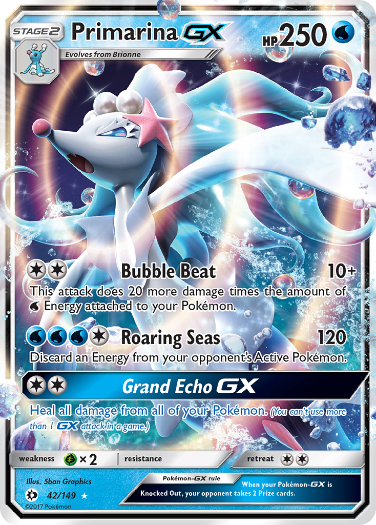 Primarina GX (42/149) [Sun & Moon: Base Set] | North Game Den
