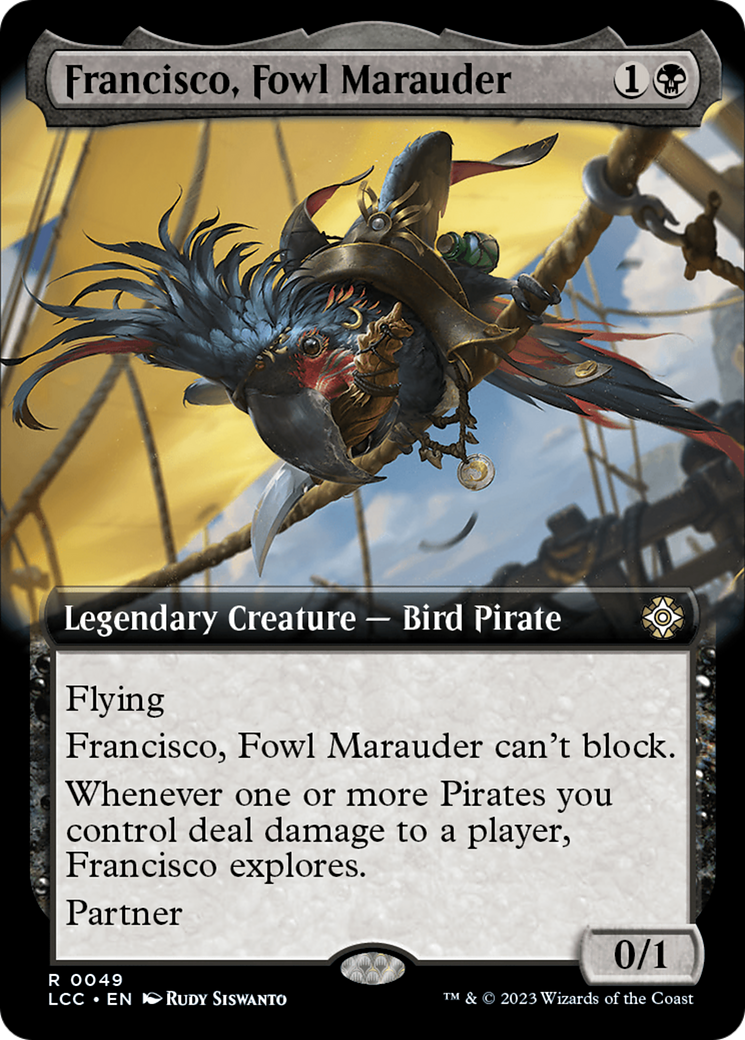 Francisco, Fowl Marauder (Extended Art) [The Lost Caverns of Ixalan Commander] | North Game Den