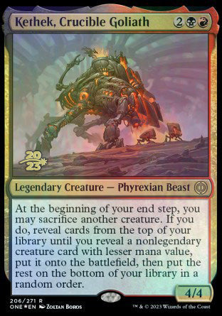 Kethek, Crucible Goliath [Phyrexia: All Will Be One Prerelease Promos] | North Game Den