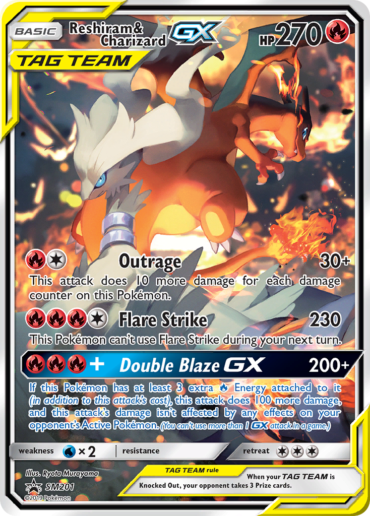 Reshiram & Charizard GX (SM201) [Sun & Moon: Black Star Promos] | North Game Den